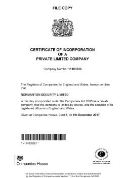 Readymade NORMANTON SECURITY LIMITED (11103530)